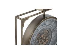 Orologio da Parete Home ESPRIT Nero Dorato Cristallo Ferro 60 x 9 x 80 cm