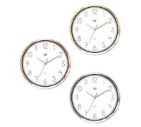 Orologio da Parete in abs tondo cromato 33 cm 3 Colori