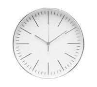 Orologio da parete in argento 30 cm con movimento continuo, ideale per decorare e mantenere l'ora negli spazi interni.