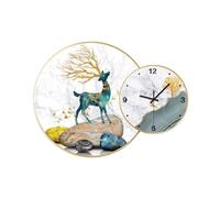 Orologio da Parete in Ceramica, Orologio da Parete Dipinto, Set di Orologi da Parete, Orologi da Parete sospesi, Lusso, Alta Gamma, Moderno, Decorativo per Soggiorno, Camera da Letto, Hotel, ristoran