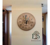 Orologio da Parete in Legno Fatto a Mano - Design Unico da Fondo Botte Riciclato