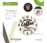 Orologio da Parete in Legno Maxi Coffe Break 58 cm 3 Decori