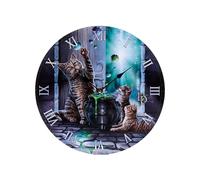 Orologio da Parete in Legno MDF - Gatto - Hubble Bubble Cat and Kitten - Lisa Parker