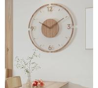 Orologio da parete in legno, silenzioso, senza ticchettio, design rotondo per la casa, ideale per soggiorno e camera da letto, diametro 30 cm, quadrante in acrilico
