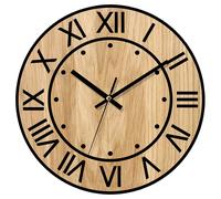 Orologio da parete in legno stile vintage 30 cm con gancio facile da appendere p