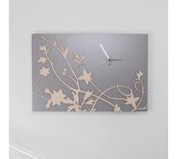 Orologio da parete in legno tagliato al Laser CELTICO 60x40 cm tagliato al laser in legno naturale grigio opaco grigio