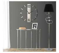 Orologio da parete in metallo e legno SILVERY Dimensioni 61x4,5x63 cm linee industrial e d'avanguardia argento