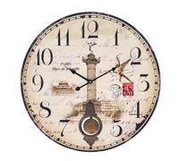 Orologio da parete in pvc pendolo e numeri Piazza della Bastiglia arredo 58 cm