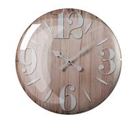 Orologio da Parete in PVC Silenzioso Stile Vintage Numeri Bianchi Vetro Lenticolare Bianco 51x51x6 cm