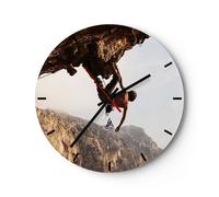 Orologio da Parete in Vetro 30x30cm Arrampicata Estrema Montagne Grecia