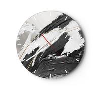 Orologio da Parete in Vetro 30x30cm Art Deco Colore Pezzo Moderno Silenzioso