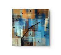 Orologio da Parete in Vetro 30x30cm astrazione moderna Moderno Silenzioso