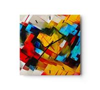 Orologio da Parete in Vetro 30x30cm astrazione moderna Moderno Silenzioso