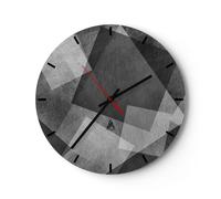 Orologio da Parete in Vetro 30x30cm astrazione moderna Moderno Silenzioso