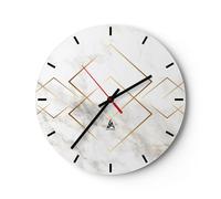 Orologio da Parete in Vetro 30x30cm astrazione moderna Moderno Silenzioso