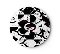 Orologio da Parete in Vetro 30x30cm astrazione moderna Moderno Silenzioso