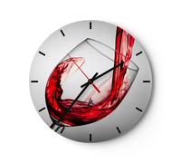 ARTTOR Orologio da Parete in Vetro Bere bicchiere vino 30x30cm Piccolo Moderno Orologio da Muro Per Casa Cucina Soggiorno Silenzioso Wall Clock Decorazione Orologio da Appendere - C3AR30x30-2258