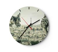 Orologio da Parete in Vetro 30x30cm Doccioni Parigi Notre Dame Silenzioso