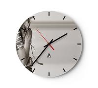 Orologio da Parete in Vetro 30x30cm Donna Bracciale Vintage Moderno Silenzioso
