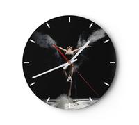 ARTTOR Orologio da Parete in Vetro Fotografia danza ali 30x30cm Piccolo Moderno Orologio da Muro Per Casa Cucina Soggiorno Silenzioso Wall Clock Decorazione Orologio da Appendere - C3AR30x30-4306