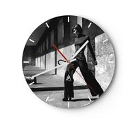 Orologio da Parete in Vetro 30x30cm Fotografia Moda Donna Moderno Silenzioso