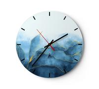 Orologio da Parete in Vetro 30x30cm Lusso Fascino Astrazione Moderno Silenzioso