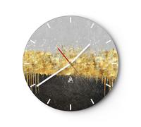 Orologio da Parete in Vetro 30x30cm Minimalismo Pezzo Art Deco Silenzioso
