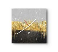 Orologio da Parete in Vetro 30x30cm Minimalismo Pezzo Art Deco Silenzioso