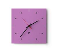 Orologio da Parete in Vetro 30x30cm Moderno Silenzioso Decorazione