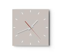 ARTTOR Orologio da Parete in Vetro 30x30cm Piccolo Moderno Orologio da Muro Per Casa Cucina Soggiorno Silenzioso Wall Clock Decorazione Orologio da Appendere - C3AC30x30-3330