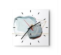 Orologio da Parete in Vetro 30x30cm Una Goccia D'Acqua Astrazione Minimalismo
