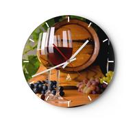 Orologio da Parete in Vetro 40x40cm Alcool barile bere bottiglia Silenzioso