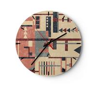 Orologio da Parete in Vetro 40x40cm astrazione moderna Moderno Silenzioso
