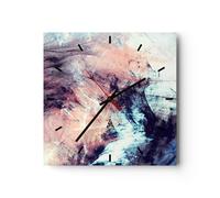 Orologio da Parete in Vetro 40x40cm astrazione moderna Moderno Silenzioso