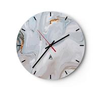 Orologio da Parete in Vetro 40x40cm astrazione moderna Moderno Silenzioso
