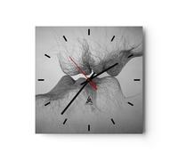 Orologio da Parete in Vetro 40x40cm Bacio amore coppia Moderno Silenzioso