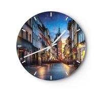 Orologio da Parete in Vetro 40x40cm Cracovia Chiesa Mariacki Moderno Silenzioso