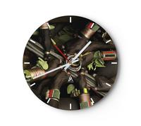 Orologio da Parete in Vetro 40x40cm Etiopia Rituale Tribù Moderno Silenzioso