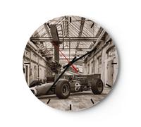Orologio da Parete in Vetro 40x40cm Formula 1 Corsa Retro Moderno Silenzioso