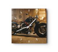 Orologio da Parete in Vetro 40x40cm Harley-Davidson moto motore Silenzioso