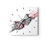 Orologio da Parete in Vetro 40x40cm Le mani le partnership di aiuto di sostegno