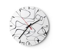 Orologio da Parete in Vetro 40x40cm Linea niente modello Moderno Silenzioso
