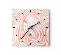 Orologio da Parete in Vetro 40x40cm Minimalismo Arte Moderna Astrazione