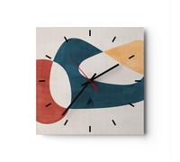 Orologio da Parete in Vetro 40x40cm Pezzo Forme Minimalista Moderno Silenzioso