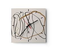 Orologio da Parete in Vetro 40x40cm Pezzo Minimalista Art Deco Silenzioso
