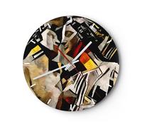 Orologio da Parete in Vetro 40x40cm scultura moderna Moderno Silenzioso