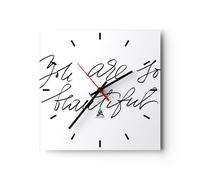 Orologio da Parete in Vetro 40x40cm Sei così bella Moderno Silenzioso