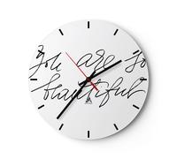 Orologio da Parete in Vetro 40x40cm Sei così bella Moderno Silenzioso