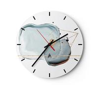 Orologio da Parete in Vetro 40x40cm Una Goccia D'Acqua Astrazione Minimalismo