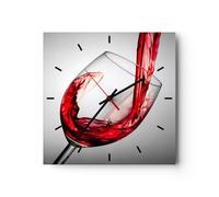 Orologio da Parete in Vetro Bere bicchiere vino 40x40cm Piccolo Moderno Orologio da Muro Per Casa Cucina Soggiorno Silenzioso Wall Clock Decorazione Orologio da Appendere - C3AC40x40-2258